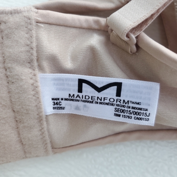 NWT Maidenform Self Expressions Wireless Strapless Bra Nude Women's Size 34C - Picture 3 of 4